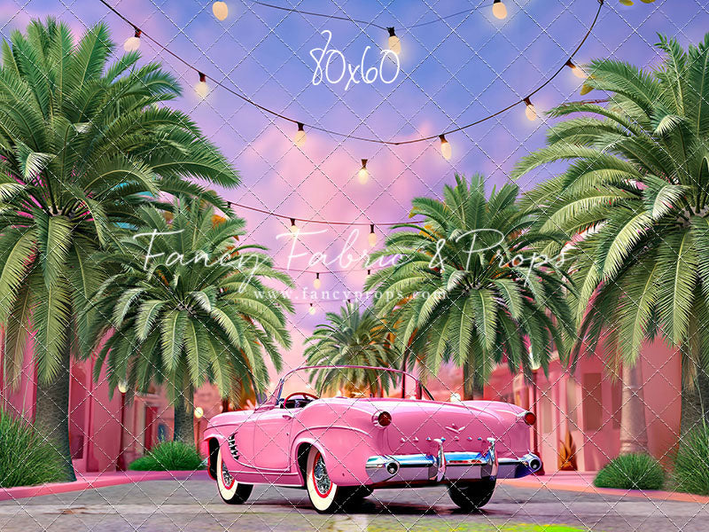 Malibu Shopping Center - Pink Car - With Sweep Option