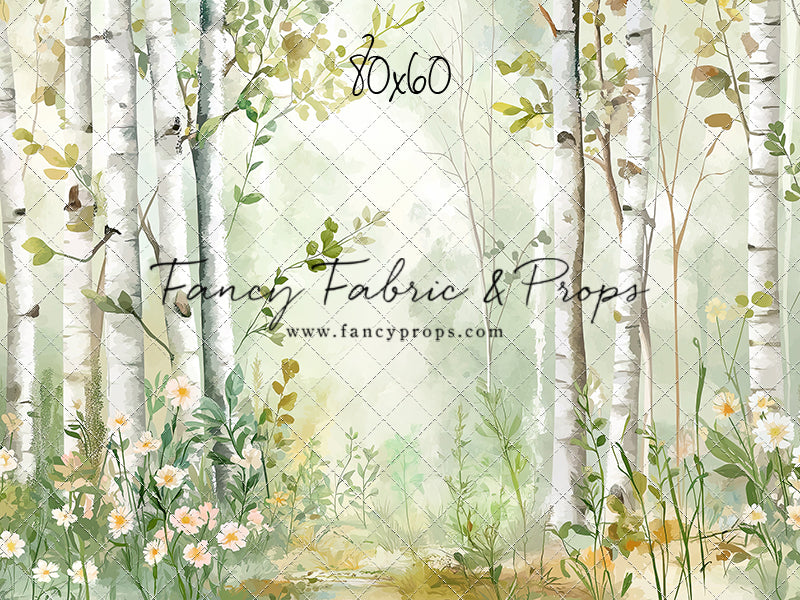 Painted Birch Forest - With Sweep Option