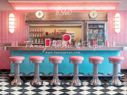 Rockin Retro Pastel Diner - With Sweep Option