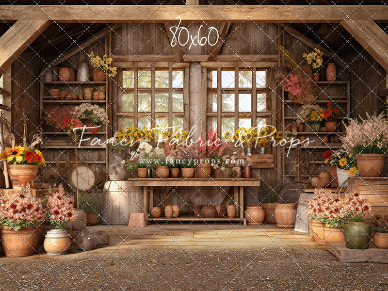 Rustic Greenhouse Blooms - With Sweep Option