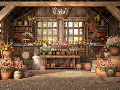 Rustic Greenhouse Blooms - With Sweep Option