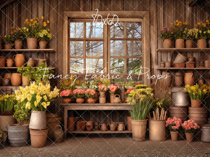 Rustic Greenhouse Garden View - With Sweep Option
