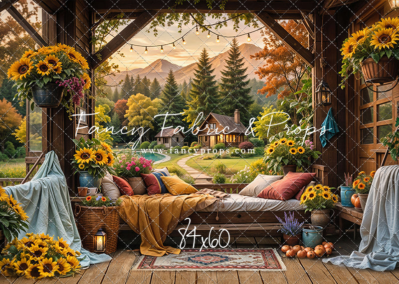 Autumn Sunflower Hideaway - With Sweep Option