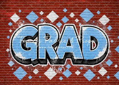 Baby Blue & White Grad - With Sweep Option