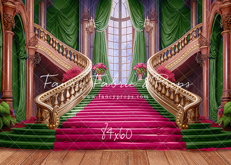 Ballroom Royal Staircase - Green - With Sweep Option