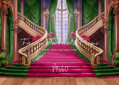 Ballroom Royal Staircase - Green - With Sweep Option