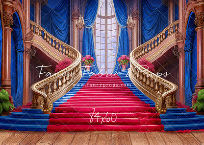Ballroom Royal Staircase - Royal & Red - With Sweep Option