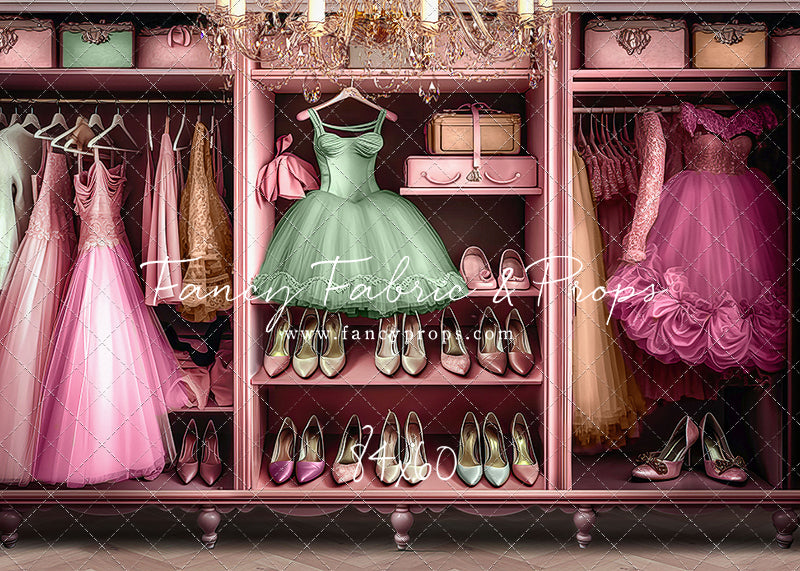 Barbie's Fabulous Wardrobe - Green Dress Option - With Sweep Option