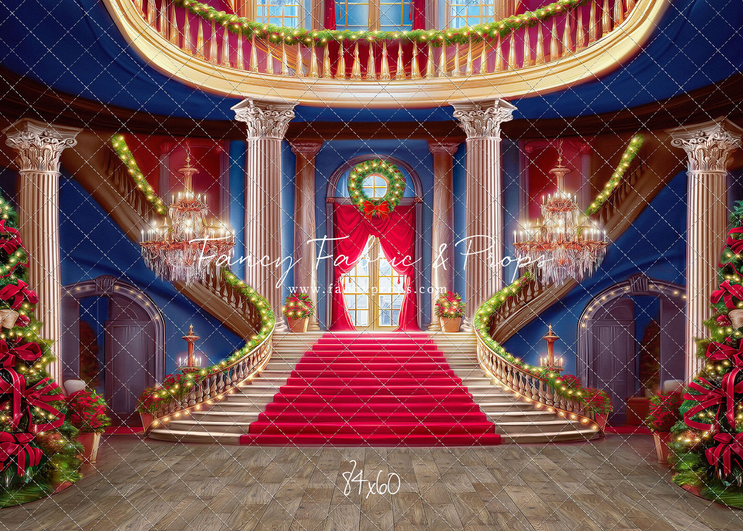 Belle's Royal Staircase -Wood Floor with Lights - With Sweep Option