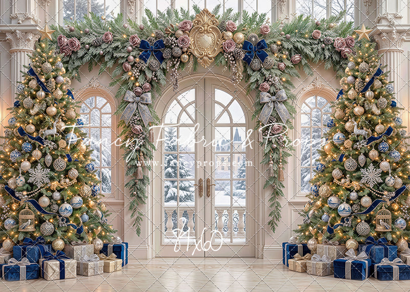 Blue Christmas Foyer - with Sweep Option