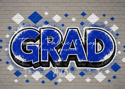Blue & White Grad - With Sweep Option