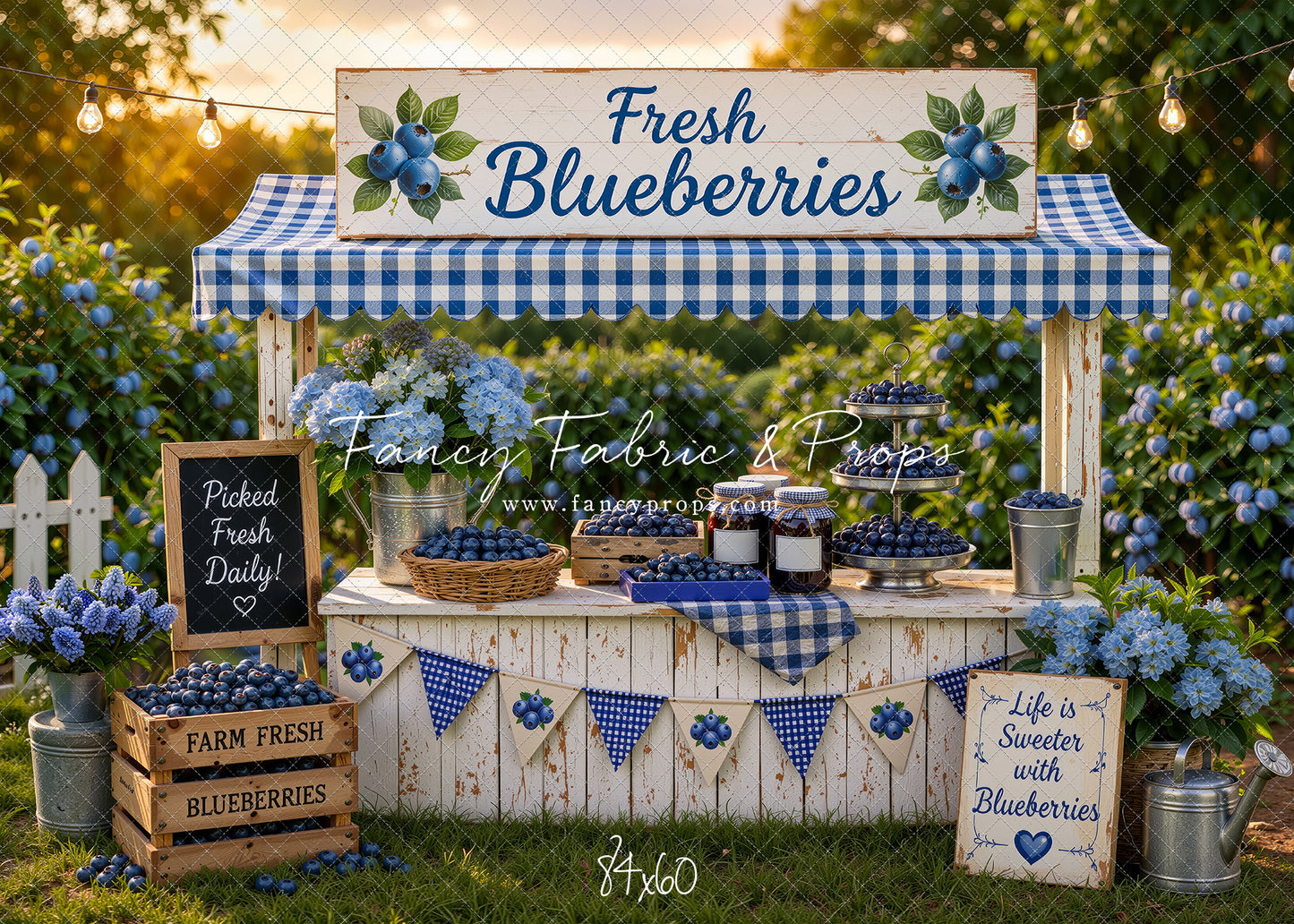 Blueberry Patch Market - With Sweep Option