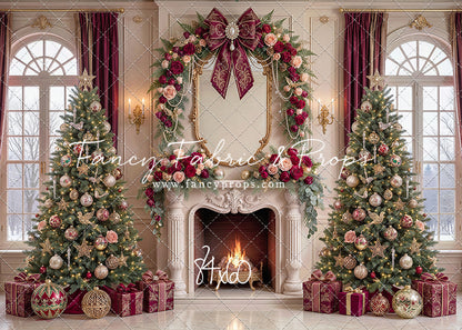 Christmas Rose Parlor - with Sweep Option
