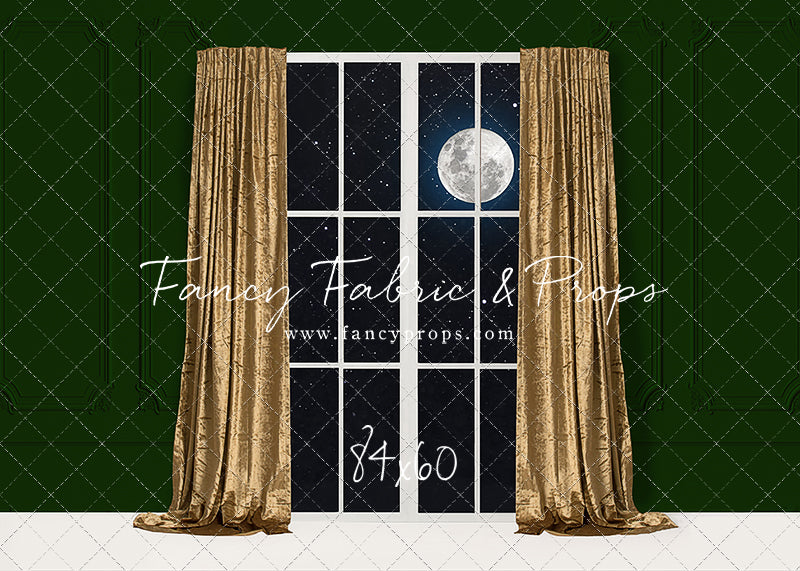 Classy Gold & Greens Window