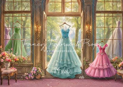 Dress of Royal Wishes- Pink Floor - With Sweep Option