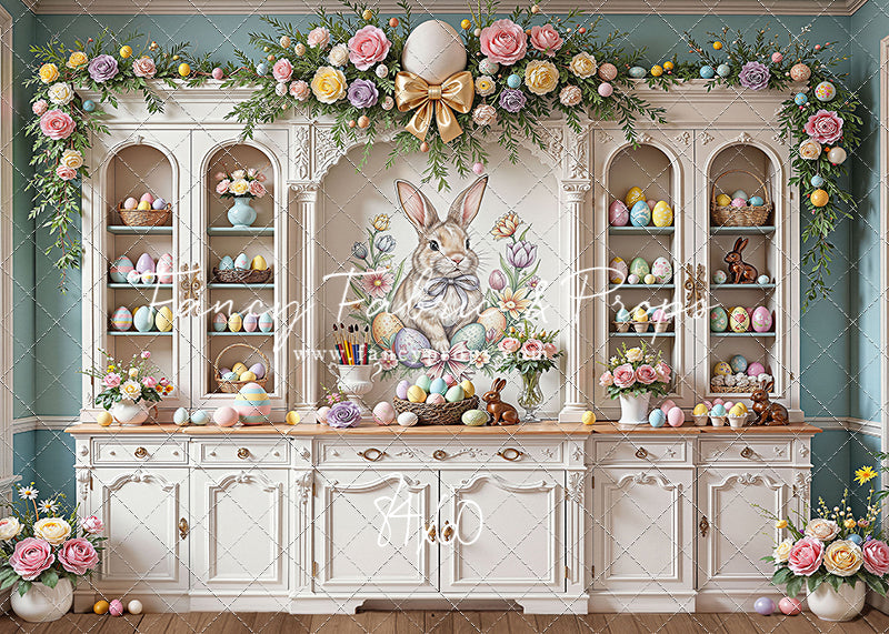Easter Cupboard - Wood Floor - With Sweep Option