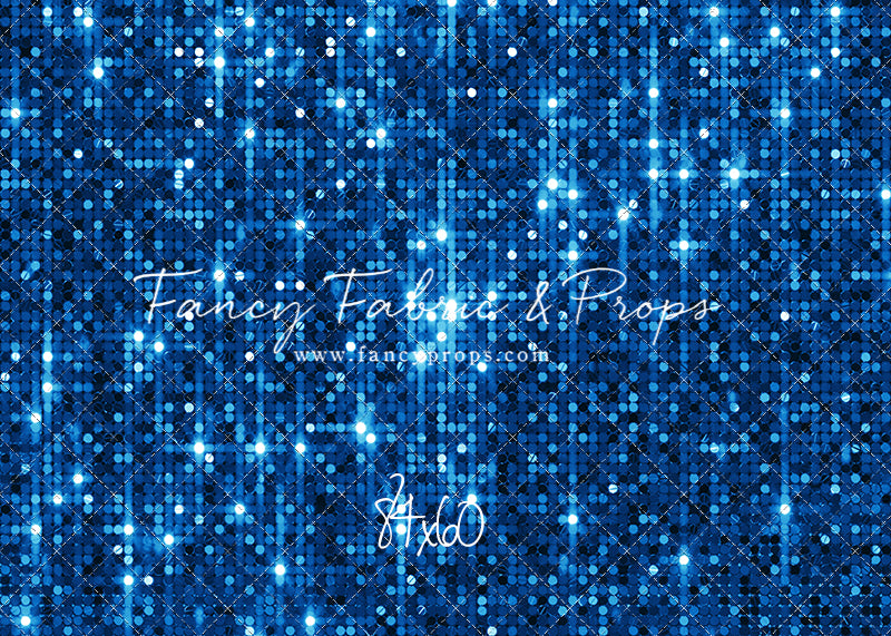 Electric Blue Glitz - With Solid Floor Sweep Option