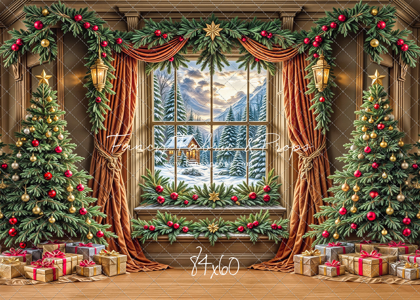 Frosted Pines & Presents - with Sweep Option