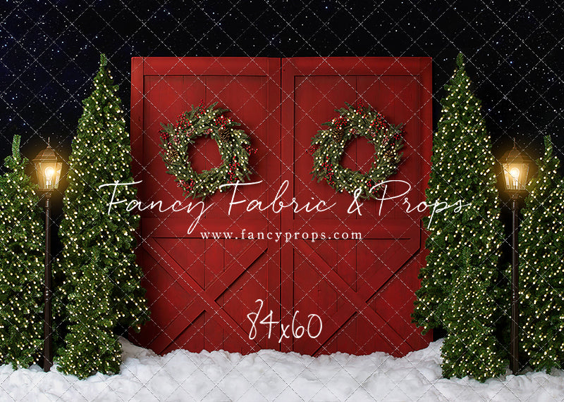 Fancy Red Barn Doors