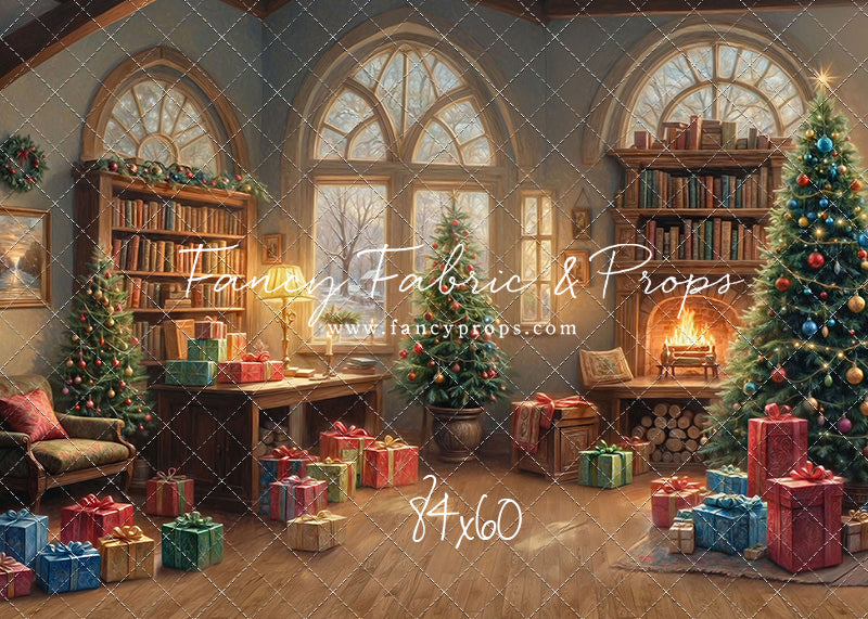 Festive Fireside Study - with Sweep Option