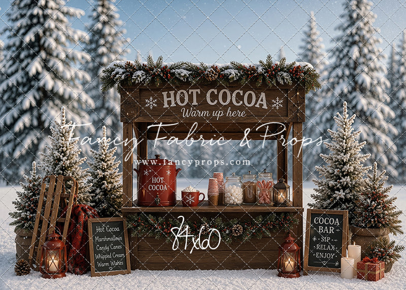 Frosted Forest Cocoa Cart - With Sweep Option