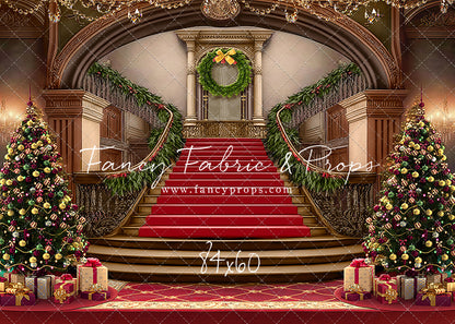 Grand Holiday Staircase - Red Carpet - with Sweep Option