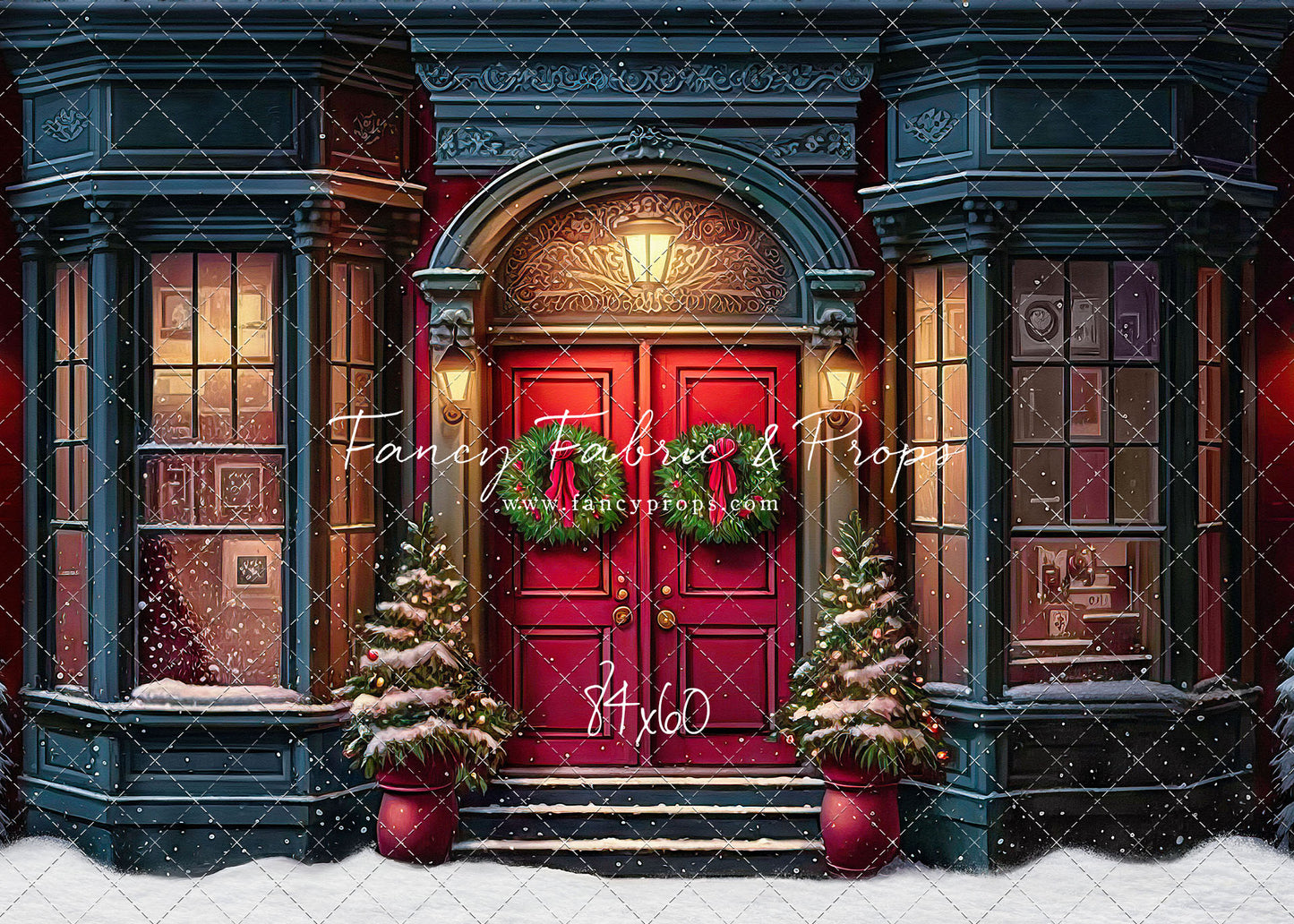 Heartfelt Holiday Home - Red Doors With Snow Floor Option - with Sweep Option