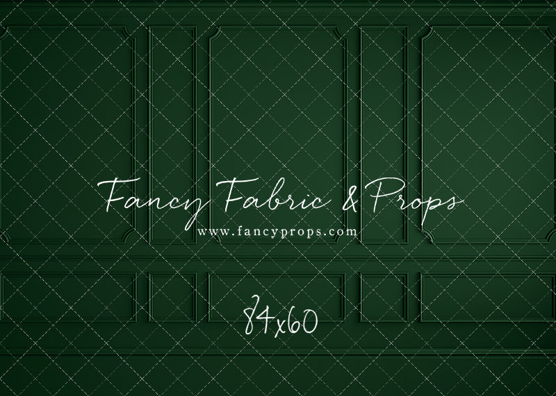 Holly Jolly Green Wainscoting Wall