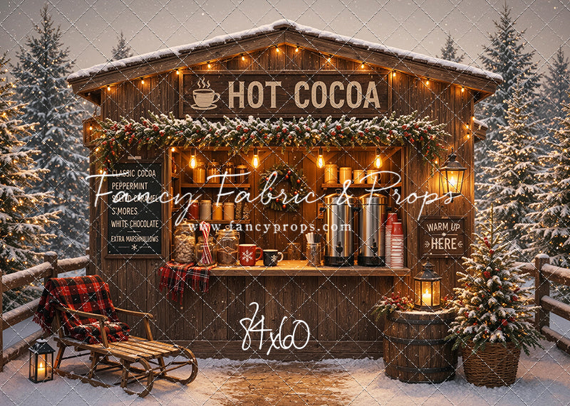 Hot Cocoa Holiday Hut - With Sweep Option