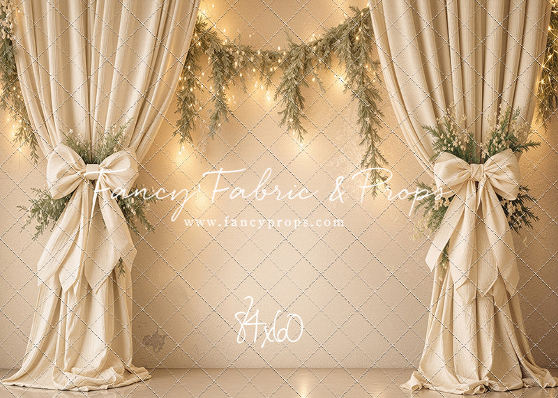 Ivory Christmas Curtain Call - With Sweep Option