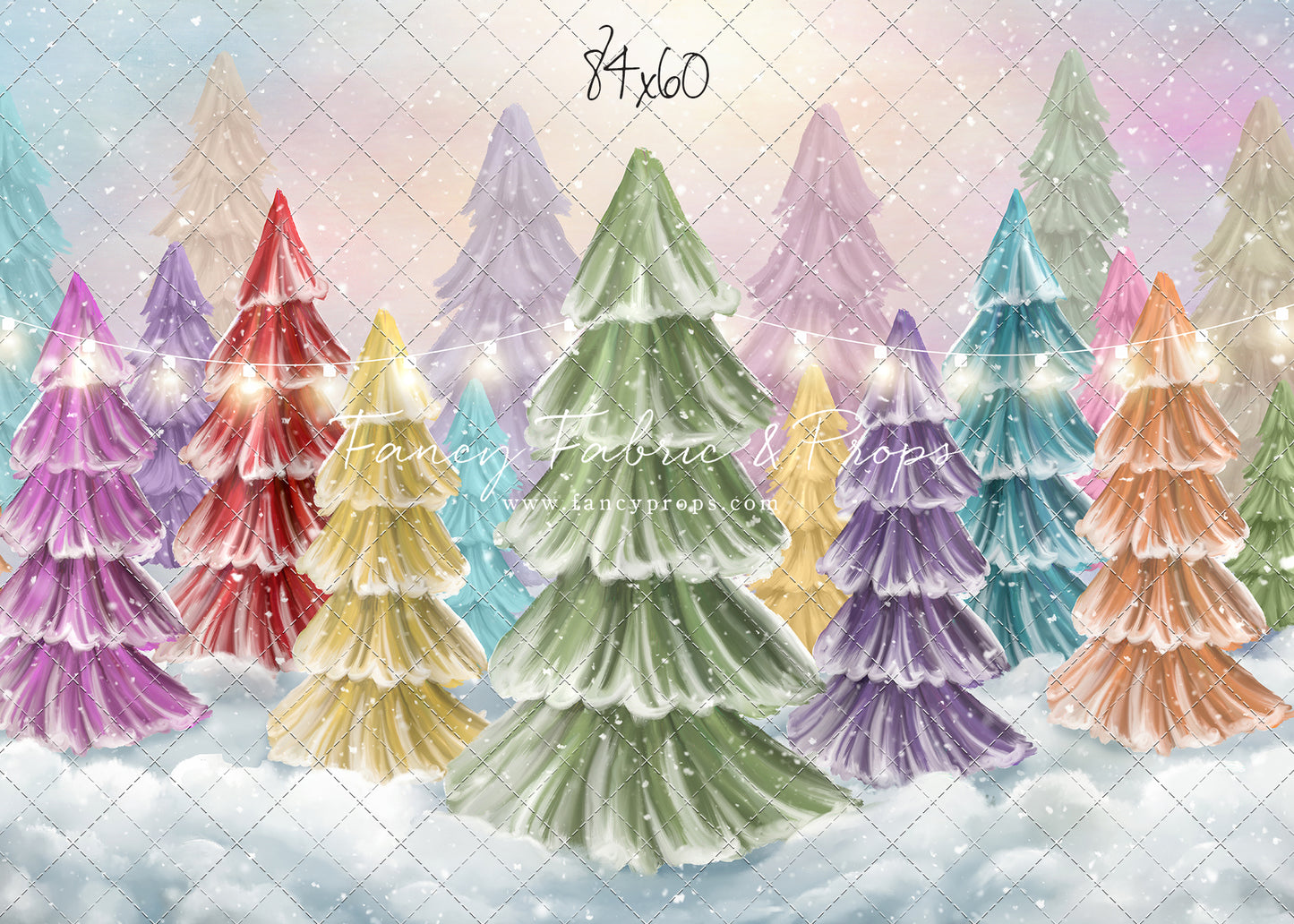 Magical Winter Rainbow Trees