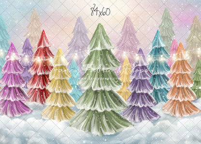 Magical Winter Rainbow Trees