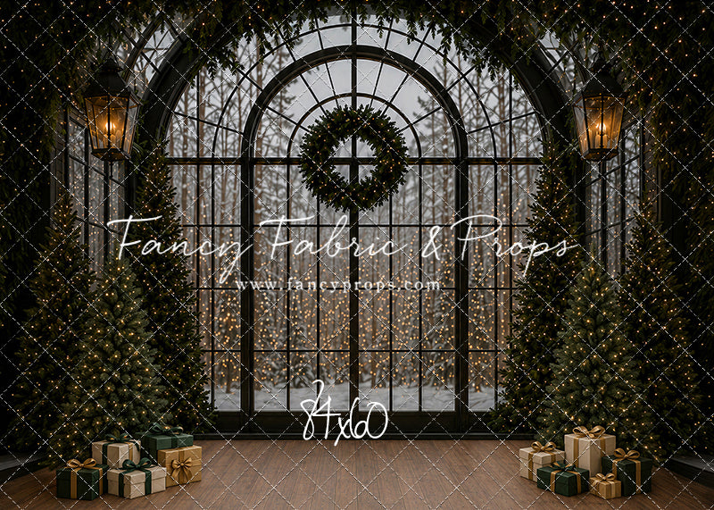 Moody Holiday Window View - with Sweep Option