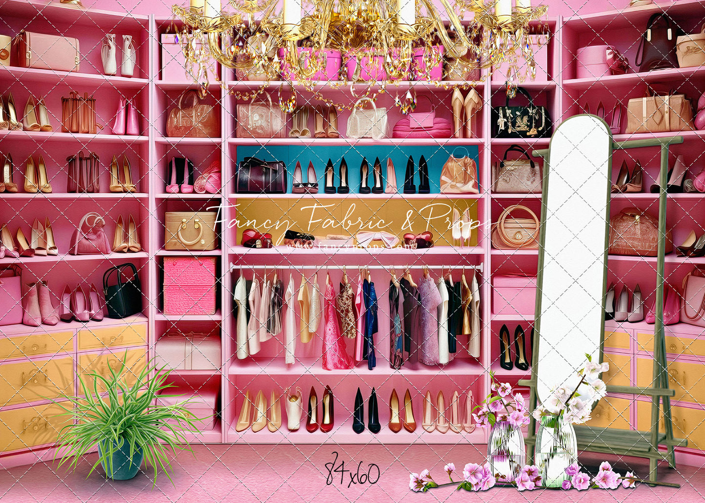 Nikki's Closet - Pink Carpet Option - With Sweep Option