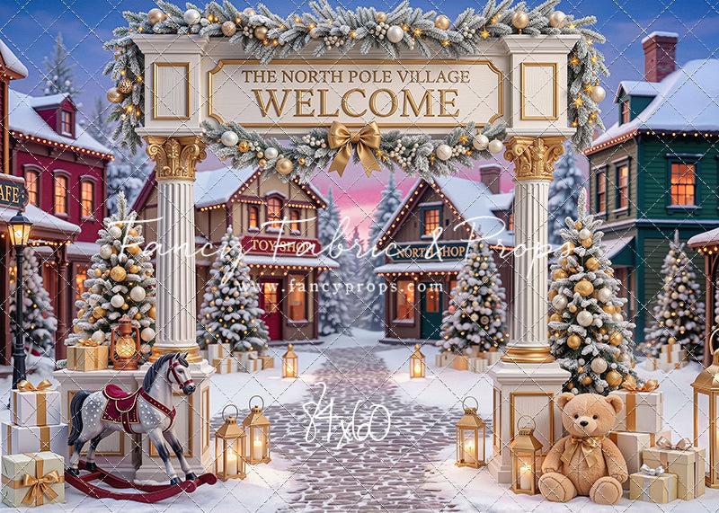 North Pole Village Welcome - with Sweep Option