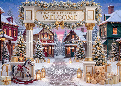 North Pole Village Welcome - with Sweep Option