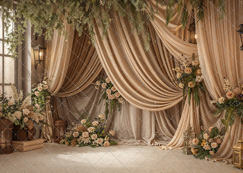 Olive Grove Drapes - With Sweep Option