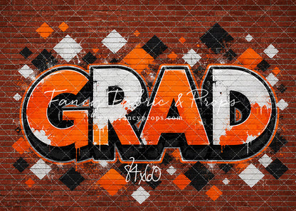 Orange & Black Grad - With Sweep Option