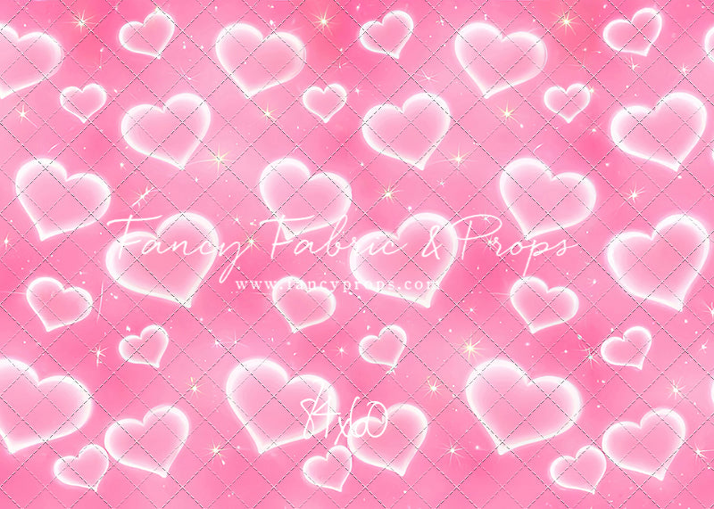 Pink Puffy Hearts - With Sweep Option
