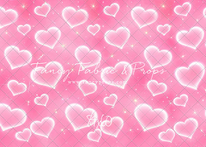 Pink Puffy Hearts - With Sweep Option