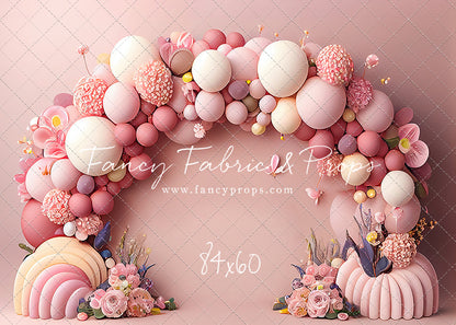 Pink Pumpkin Cascade - Balloon Arch
