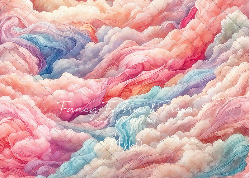 Pink Rainbow Cascading Clouds