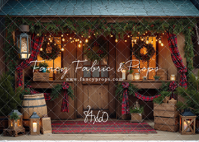 Plaid Cabin Porch - With Sweep Option