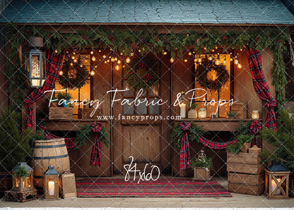 Plaid Cabin Porch - With Sweep Option