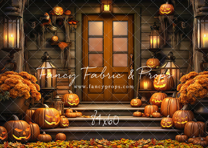 Pumpkin Porch -  Rust Door - With Sweep Option