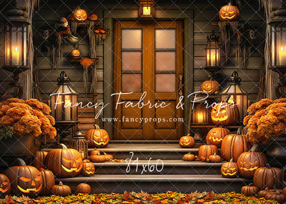 Pumpkin Porch -  Rust Door - With Sweep Option