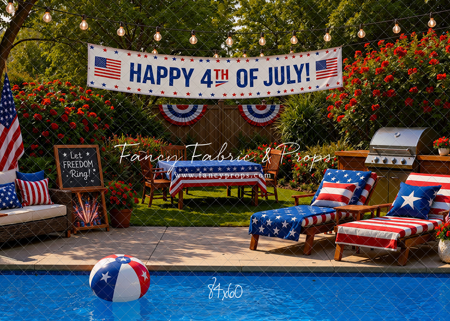 Red, White & Poolside Nights - With Sweep Option