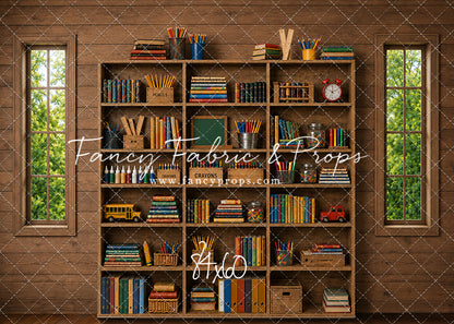 Rustic Schoolhouse Bookshelf - With Sweep Option