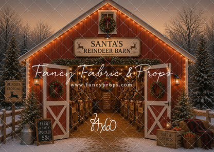 Santa's Nighttime Reindeer Barn - with Sweep Option
