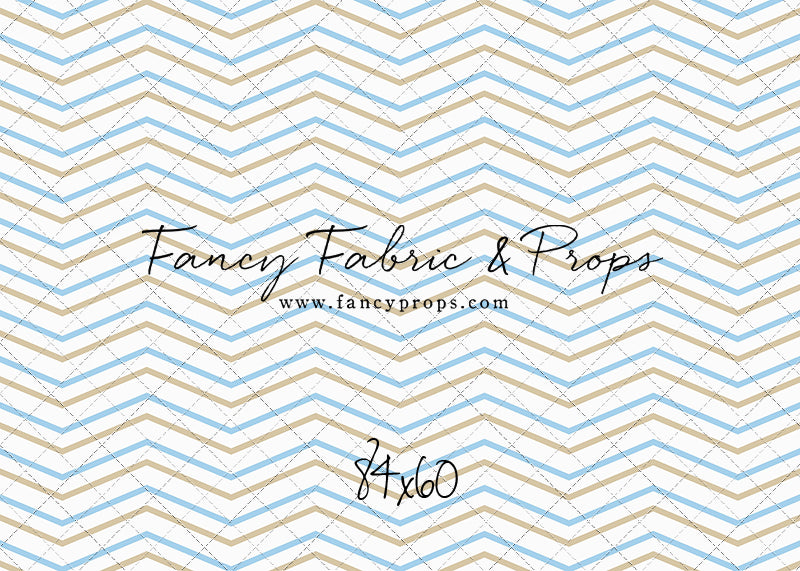 Simple Blue & Tan Chevron